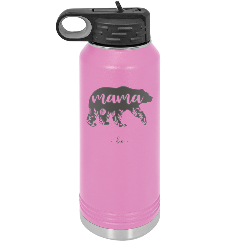 Mama Bear Flowers - Laser Engraved Stainless Steel Drinkware - 2006 -