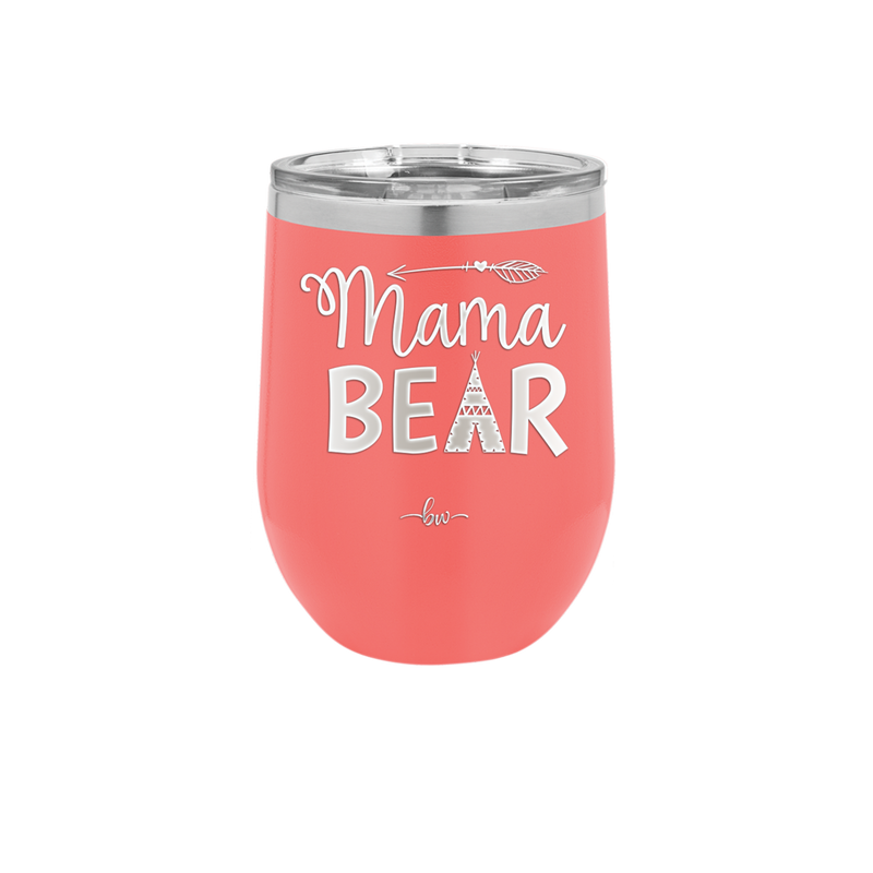 Mama Bear Tent and Arrow - Laser Engraved Stainless Steel Drinkware - 2010 -