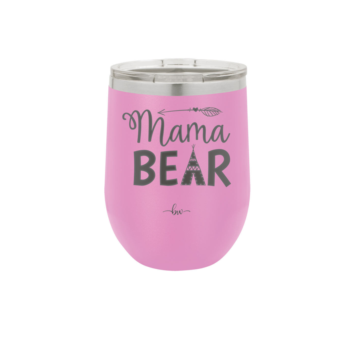 Mama Bear Tent and Arrow - Laser Engraved Stainless Steel Drinkware - 2010 -