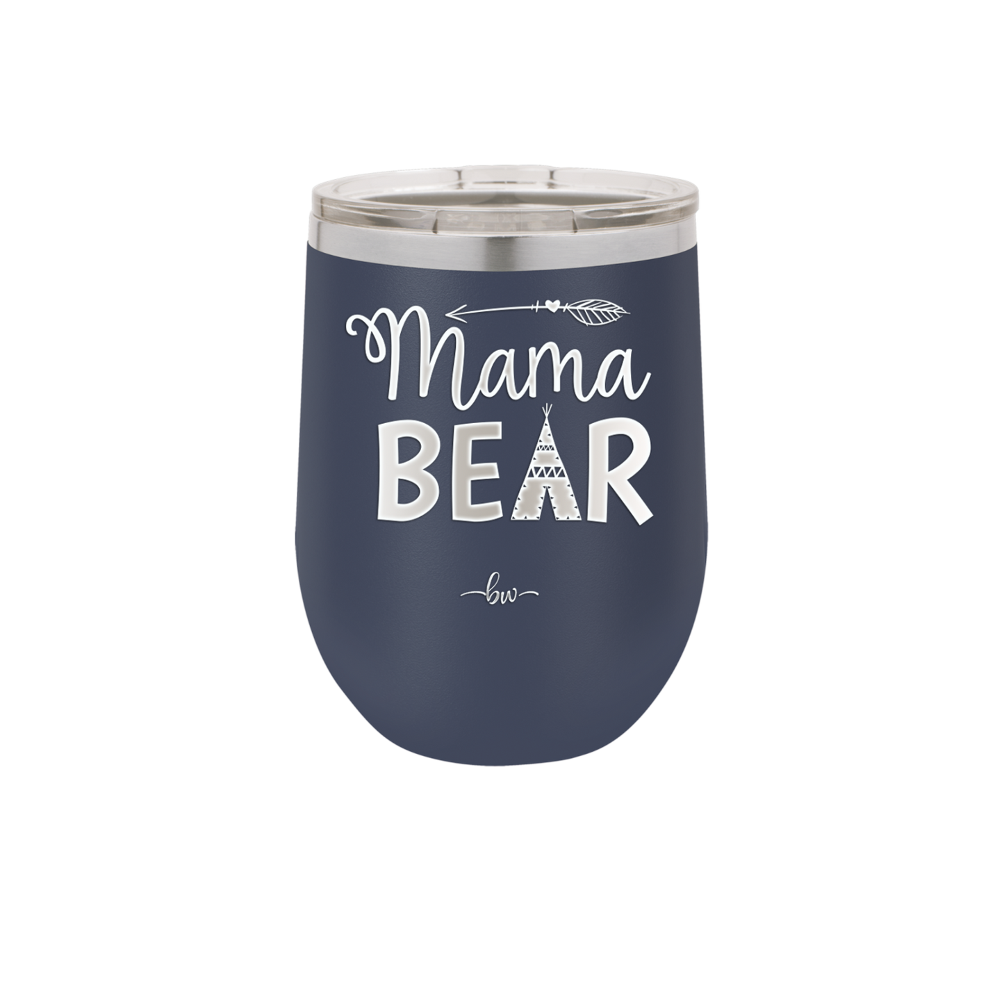 Mama Bear Tent and Arrow - Laser Engraved Stainless Steel Drinkware - 2010 -