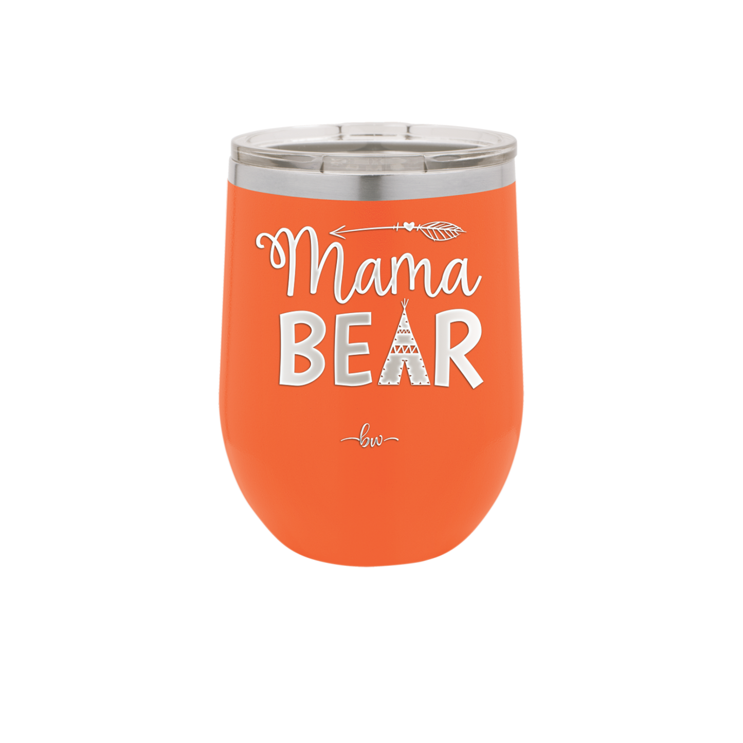 Mama Bear Tent and Arrow - Laser Engraved Stainless Steel Drinkware - 2010 -