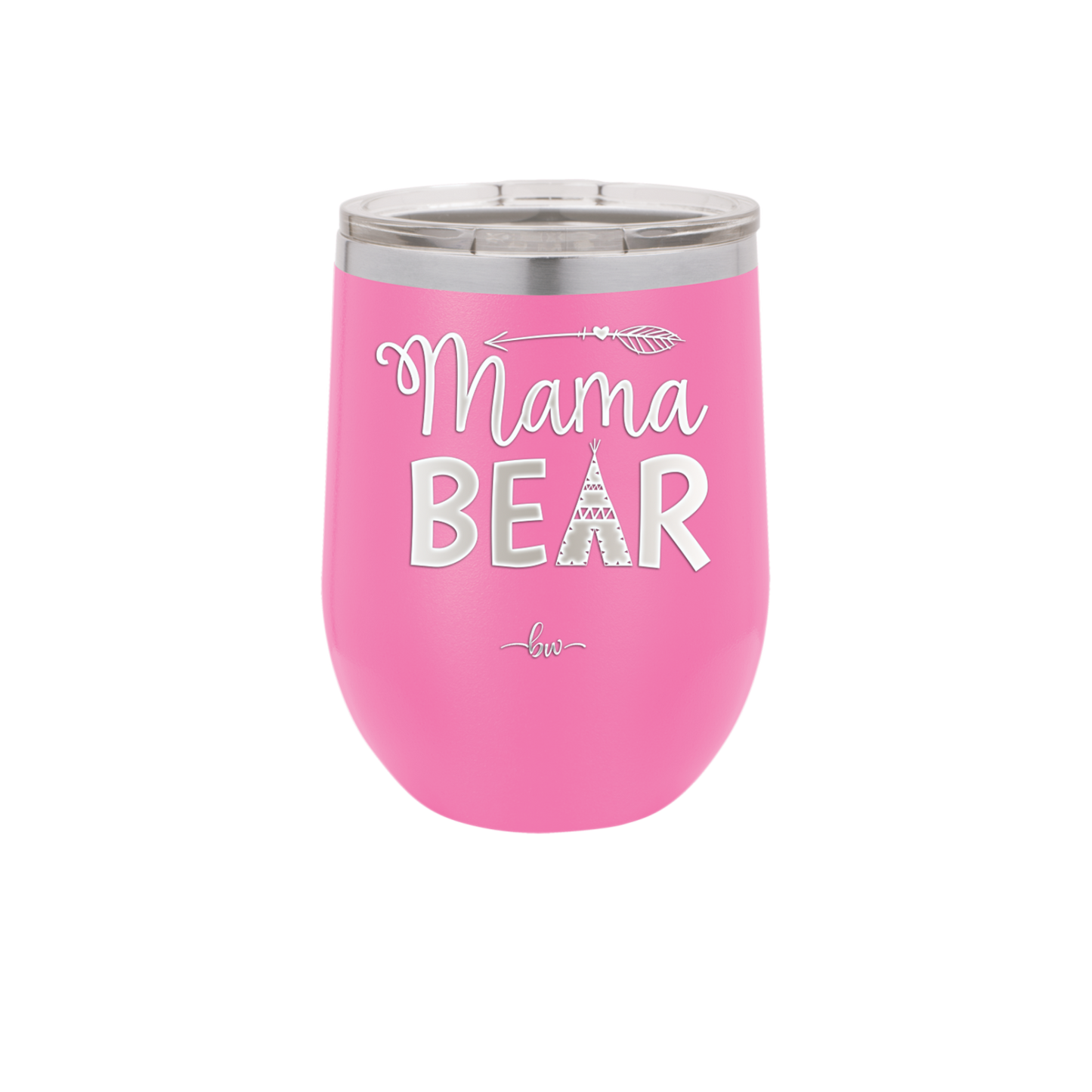 Mama Bear Tent and Arrow - Laser Engraved Stainless Steel Drinkware - 2010 -