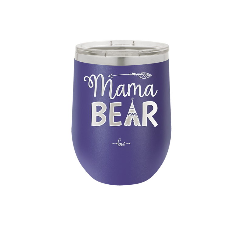 Mama Bear Tent and Arrow - Laser Engraved Stainless Steel Drinkware - 2010 -