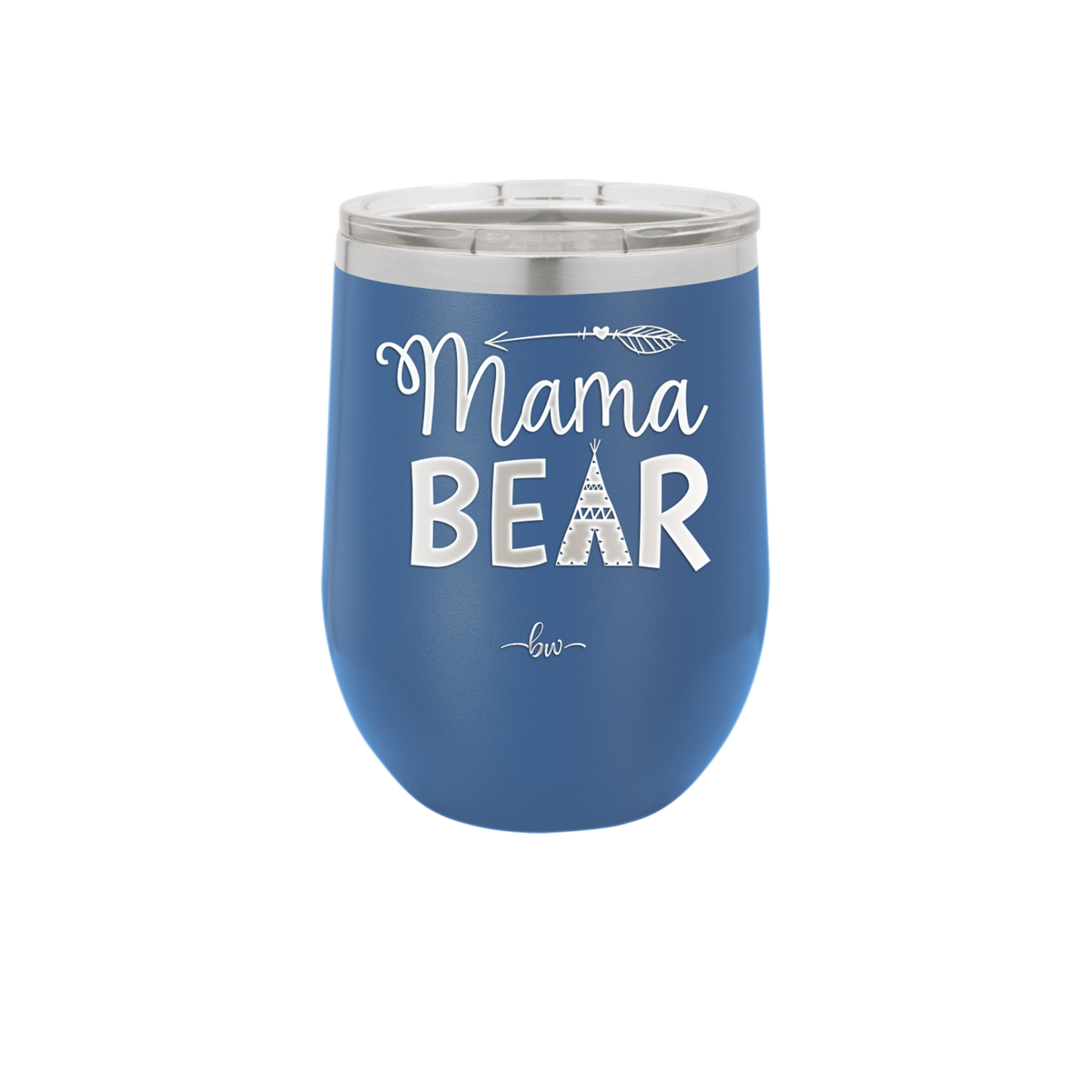 Mama Bear Tent and Arrow - Laser Engraved Stainless Steel Drinkware - 2010 -