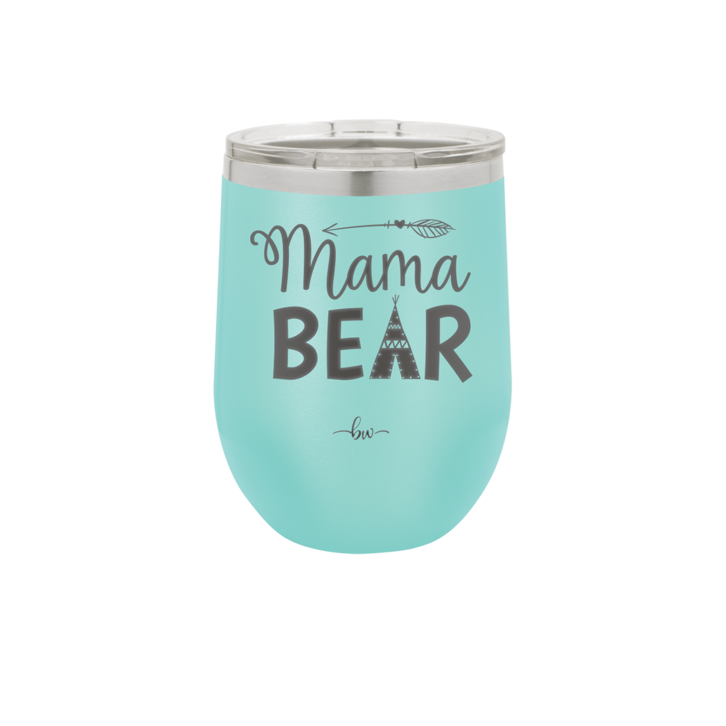 Mama Bear Tent and Arrow - Laser Engraved Stainless Steel Drinkware - 2010 -