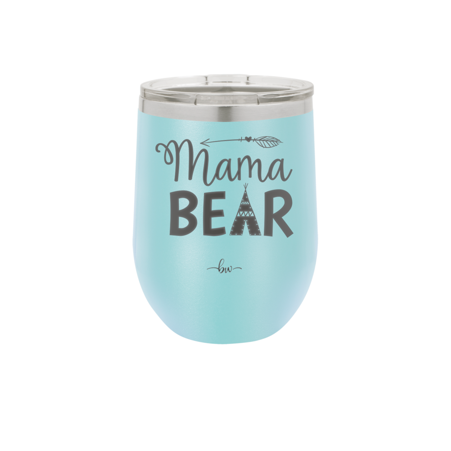 Mama Bear Tent and Arrow - Laser Engraved Stainless Steel Drinkware - 2010 -