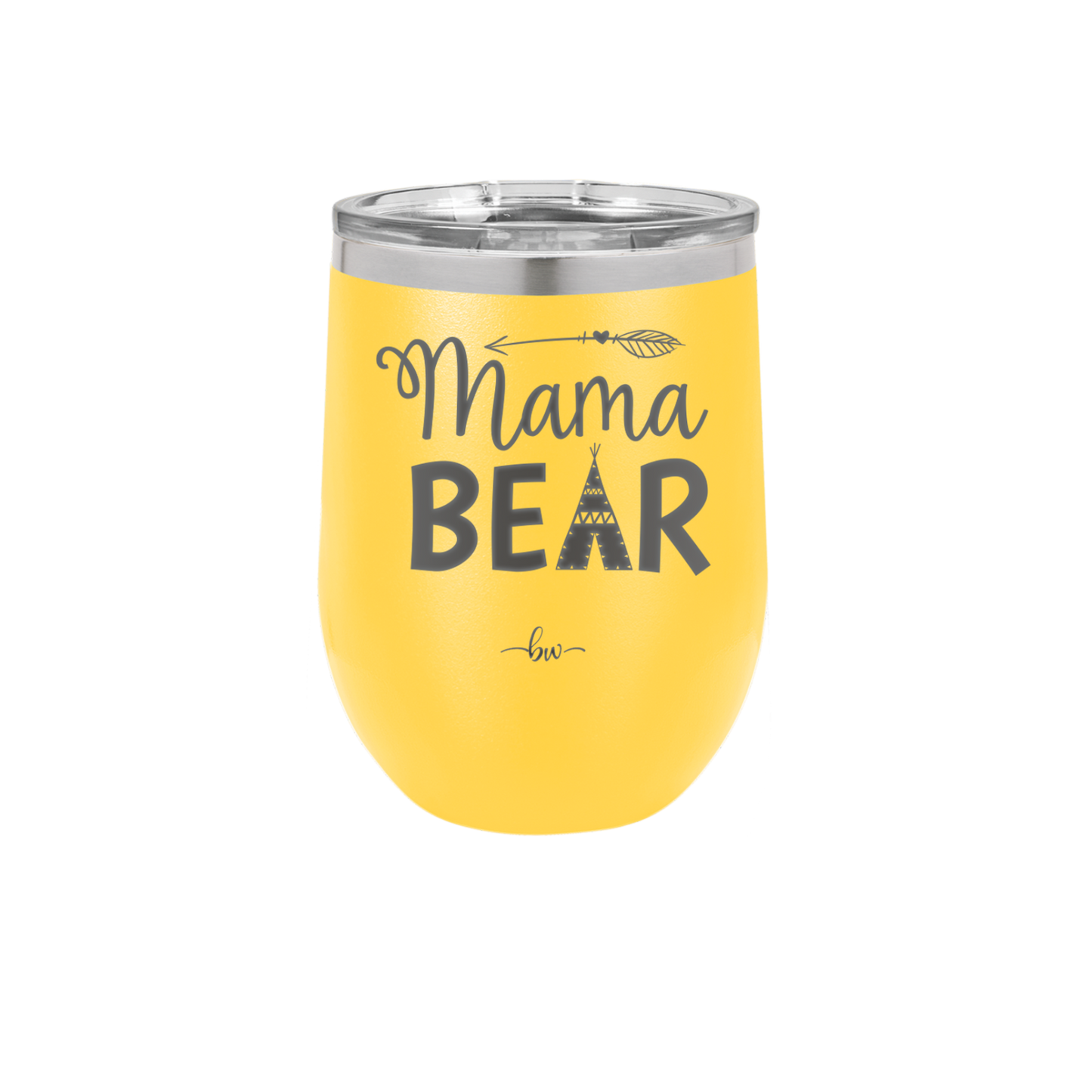 Mama Bear Tent and Arrow - Laser Engraved Stainless Steel Drinkware - 2010 -