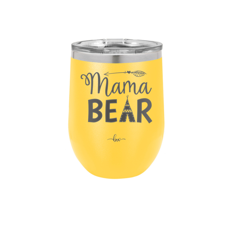 Mama Bear Tent and Arrow - Laser Engraved Stainless Steel Drinkware - 2010 -