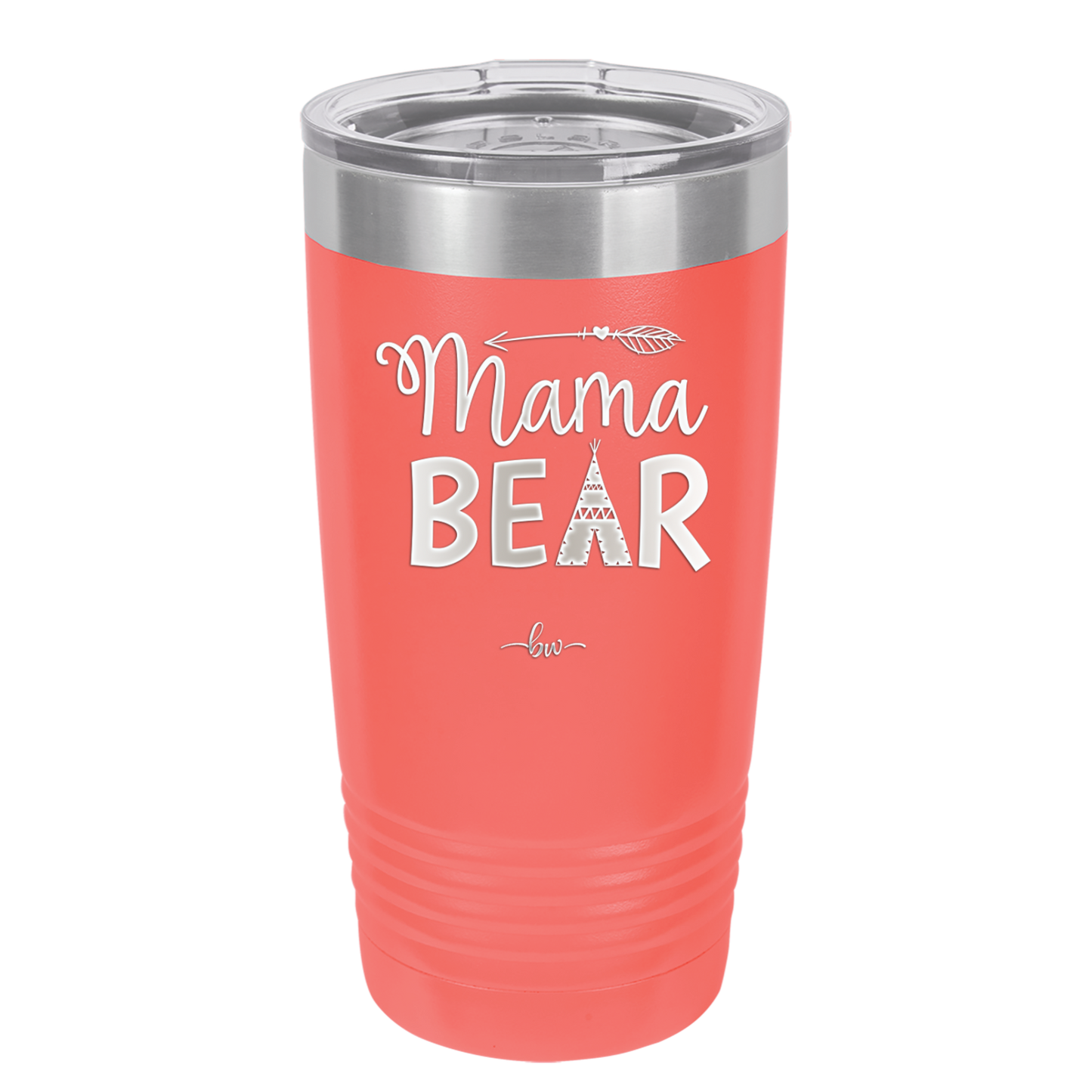 Mama Bear Tent and Arrow - Laser Engraved Stainless Steel Drinkware - 2010 -