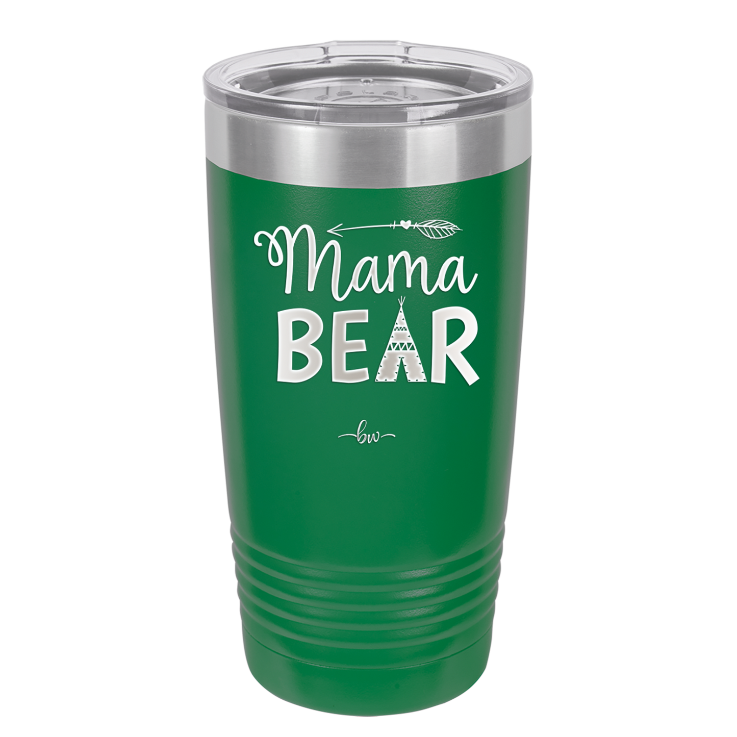 Mama Bear Tent and Arrow - Laser Engraved Stainless Steel Drinkware - 2010 -