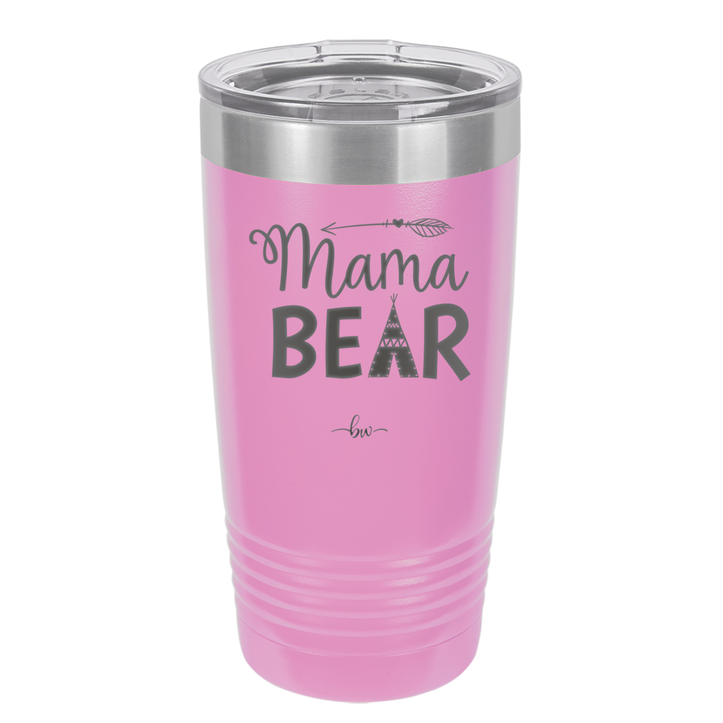 Mama Bear Tent and Arrow - Laser Engraved Stainless Steel Drinkware - 2010 -