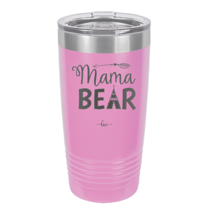 Mama Bear Tent and Arrow - Laser Engraved Stainless Steel Drinkware - 2010 -