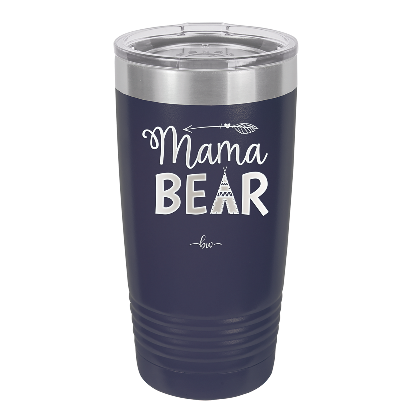 Mama Bear Tent and Arrow - Laser Engraved Stainless Steel Drinkware - 2010 -