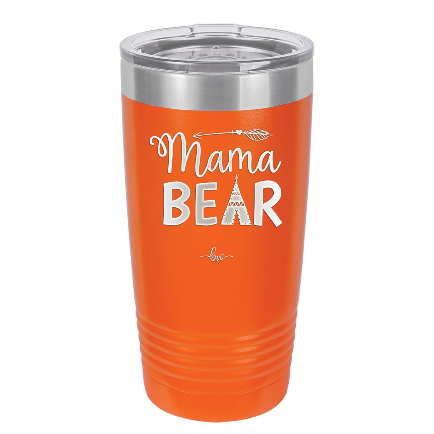 Mama Bear Tent and Arrow - Laser Engraved Stainless Steel Drinkware - 2010 -