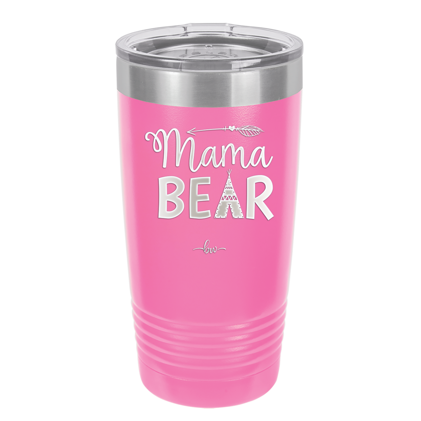 Mama Bear Tent and Arrow - Laser Engraved Stainless Steel Drinkware - 2010 -