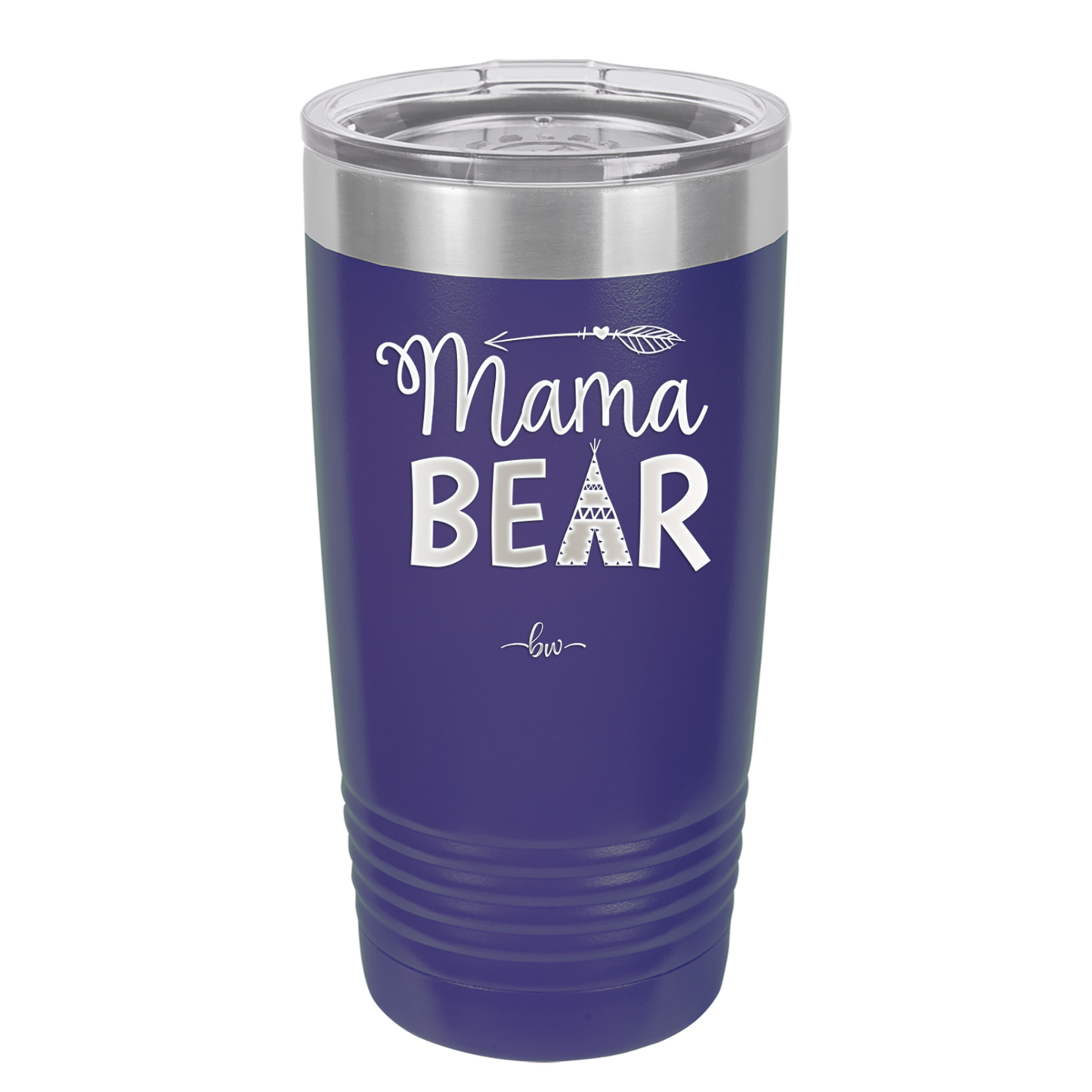 Mama Bear Tent and Arrow - Laser Engraved Stainless Steel Drinkware - 2010 -