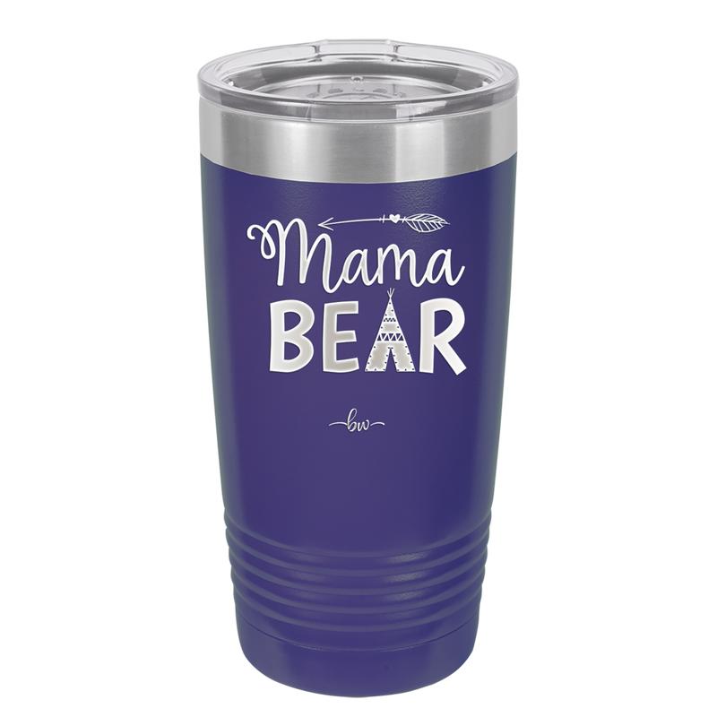 Mama Bear Tent and Arrow - Laser Engraved Stainless Steel Drinkware - 2010 -