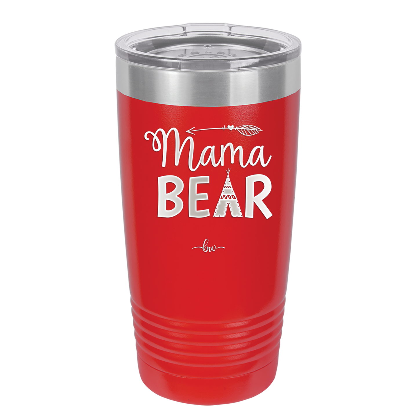 Mama Bear Tent and Arrow - Laser Engraved Stainless Steel Drinkware - 2010 -