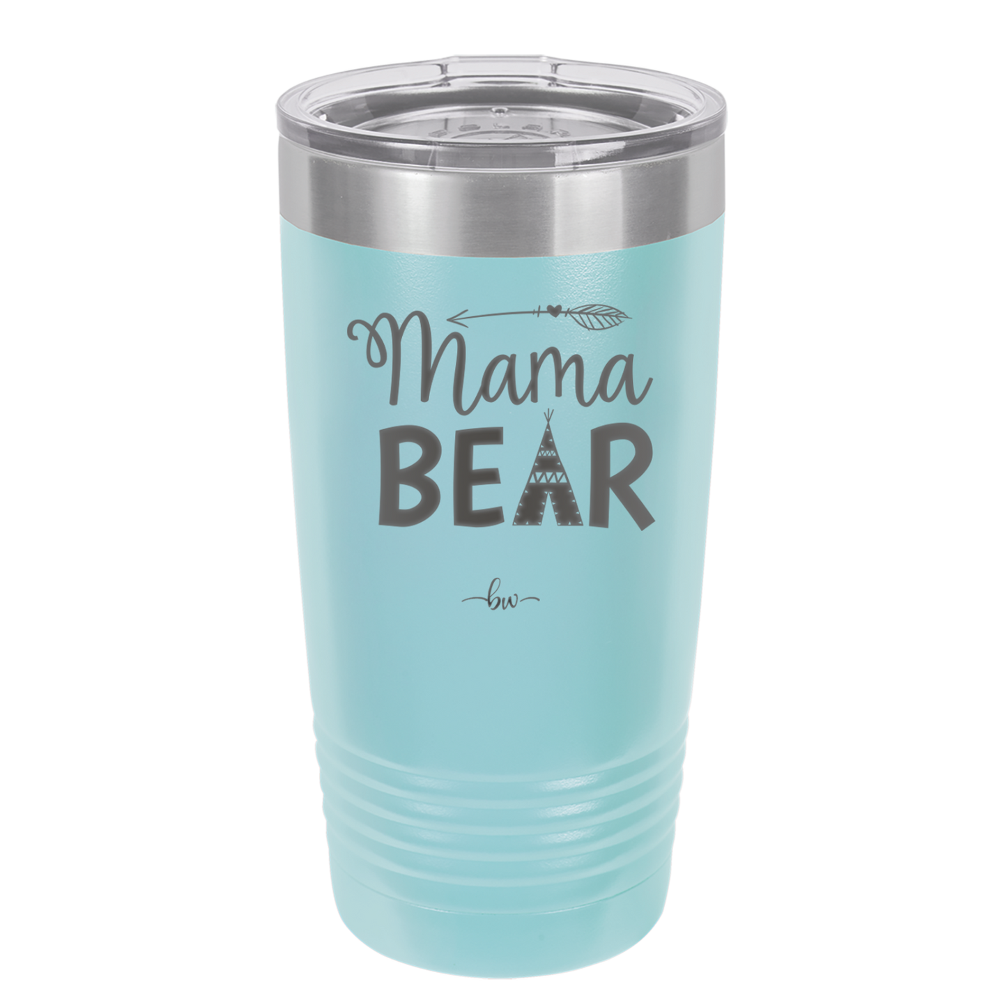 Mama Bear Tent and Arrow - Laser Engraved Stainless Steel Drinkware - 2010 -