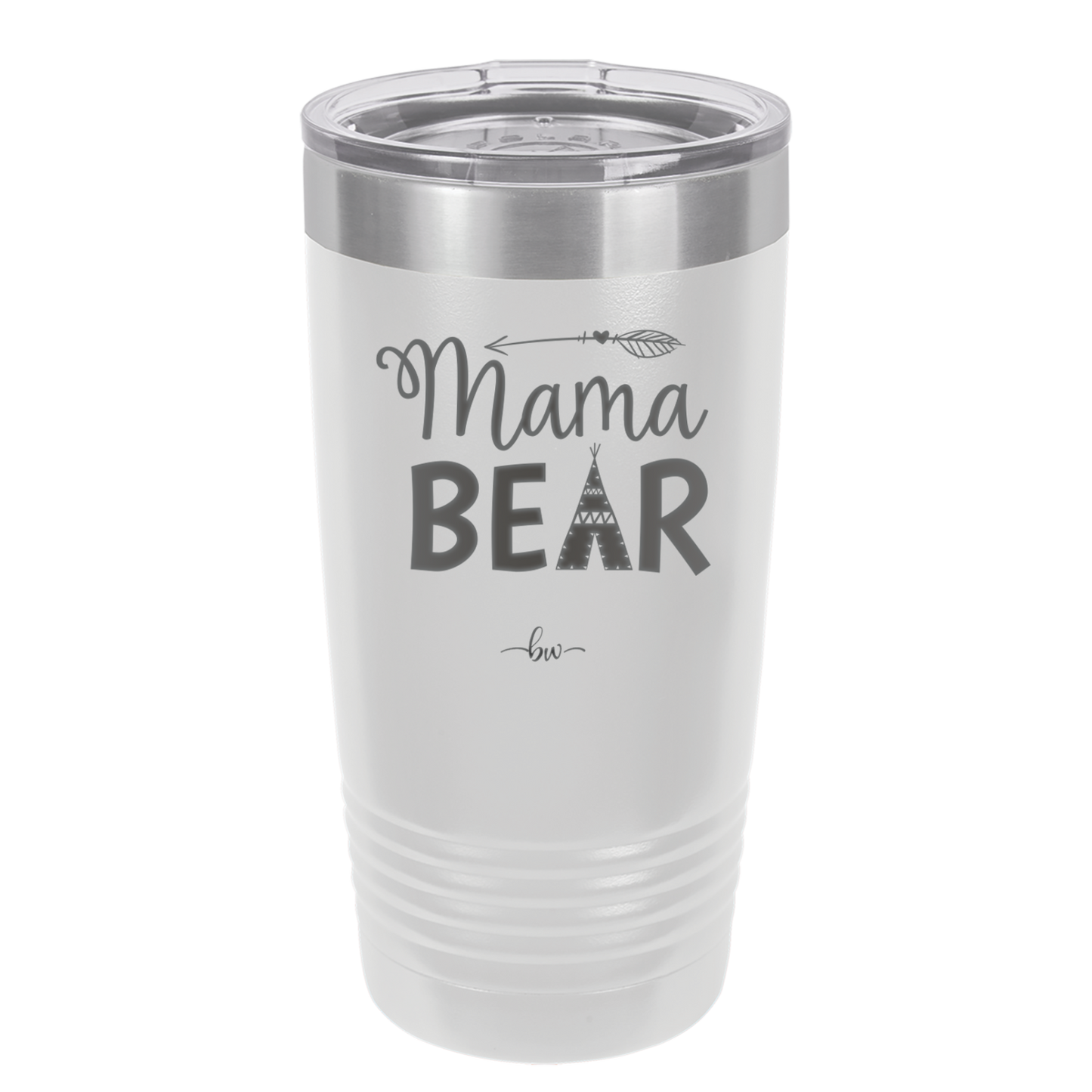 Mama Bear Tent and Arrow - Laser Engraved Stainless Steel Drinkware - 2010 -