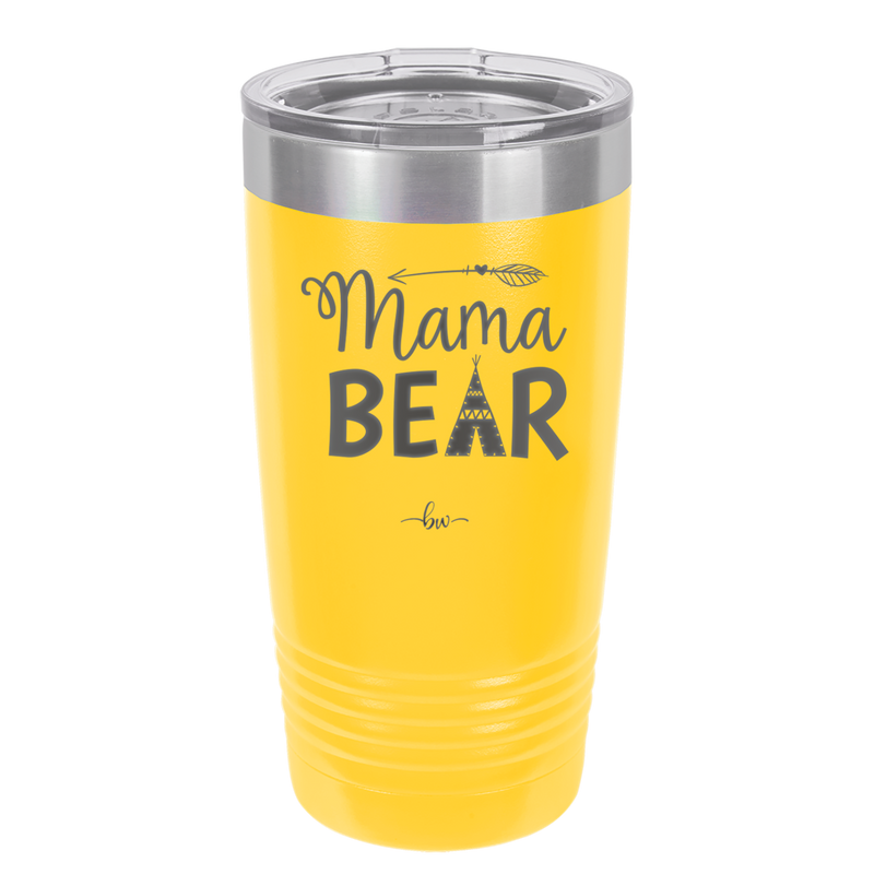 Mama Bear Tent and Arrow - Laser Engraved Stainless Steel Drinkware - 2010 -