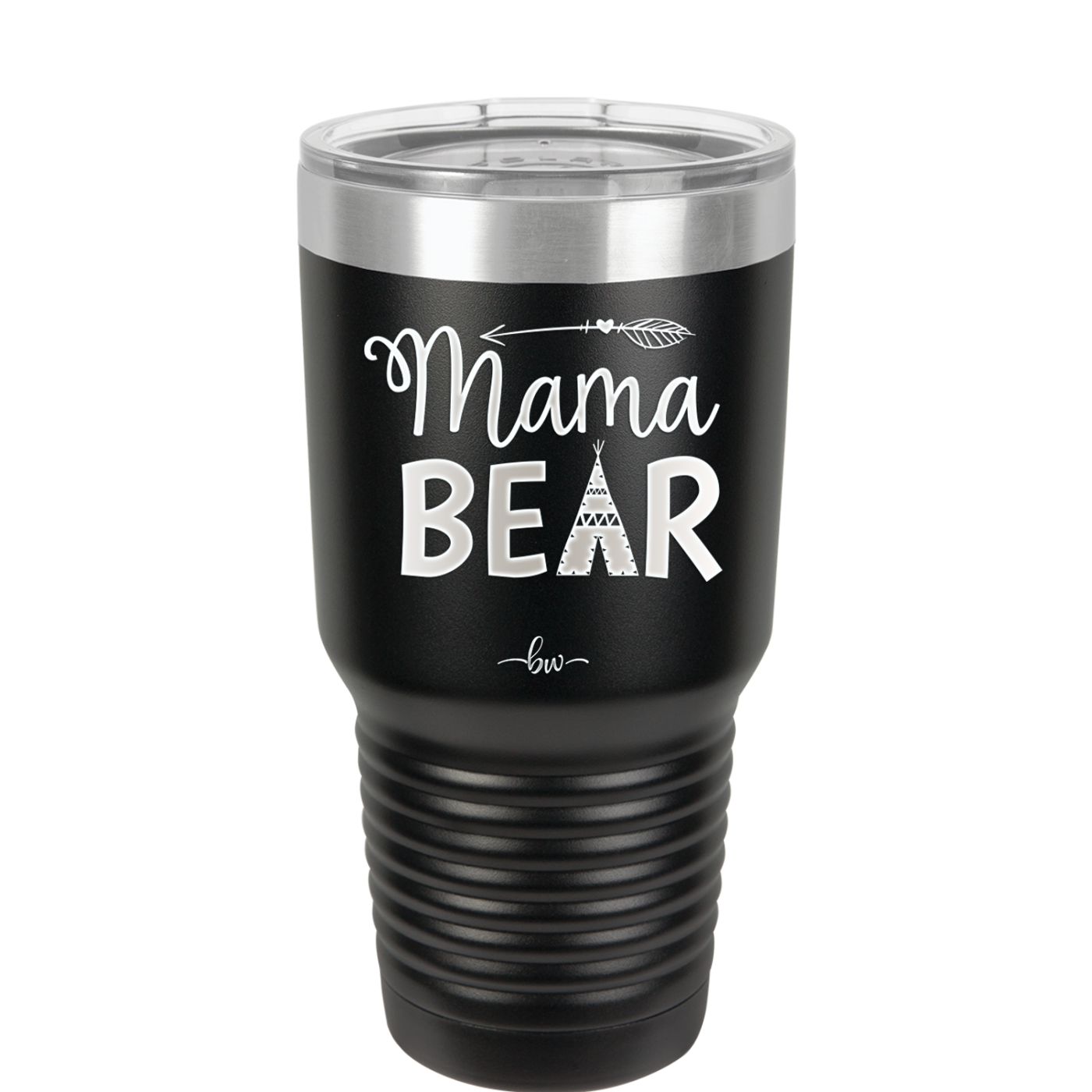 Mama Bear Tent and Arrow - Laser Engraved Stainless Steel Drinkware - 2010 -