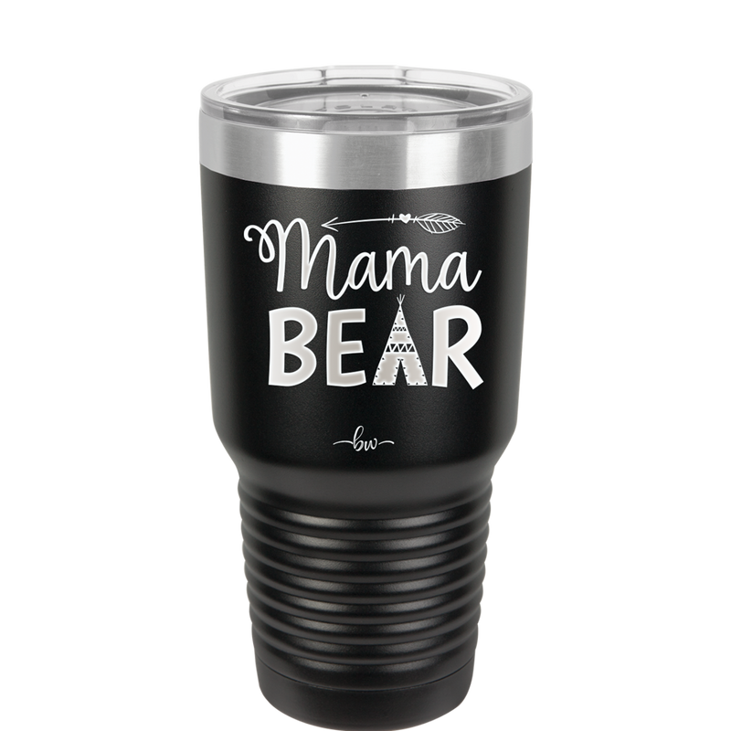 Mama Bear Tent and Arrow - Laser Engraved Stainless Steel Drinkware - 2010 -