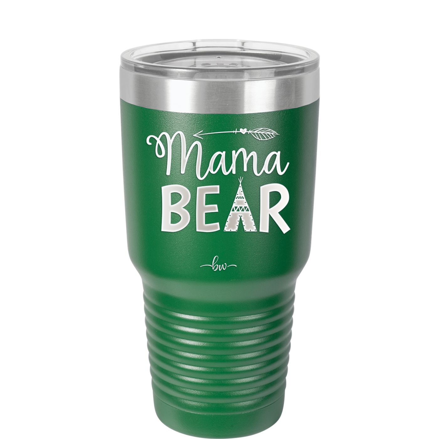 Mama Bear Tent and Arrow - Laser Engraved Stainless Steel Drinkware - 2010 -