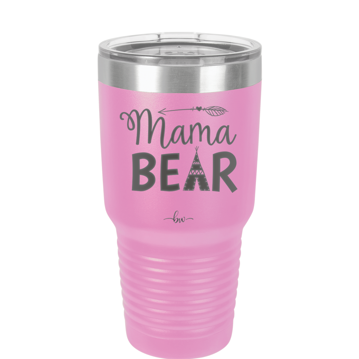 Mama Bear Tent and Arrow - Laser Engraved Stainless Steel Drinkware - 2010 -