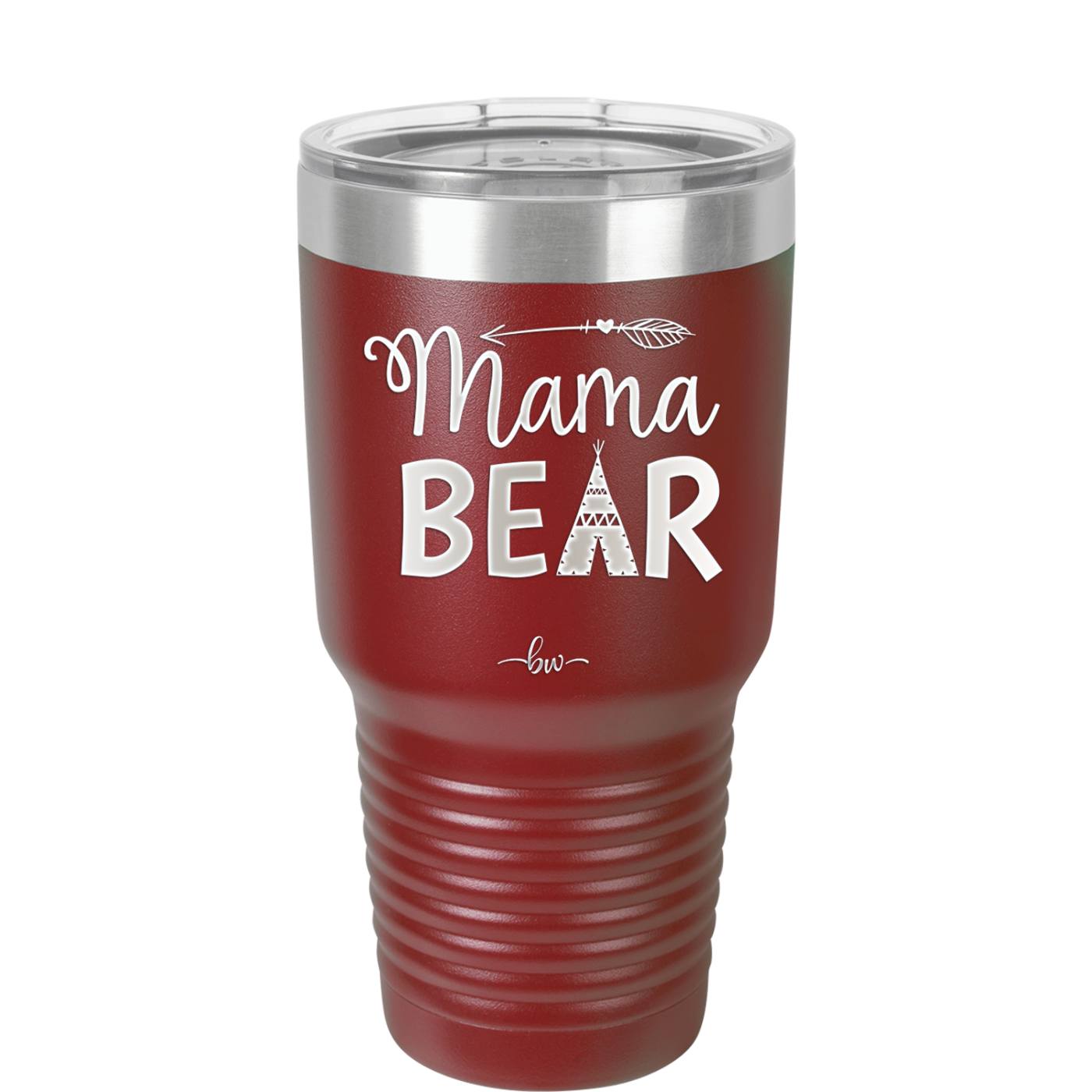 Mama Bear Tent and Arrow - Laser Engraved Stainless Steel Drinkware - 2010 -