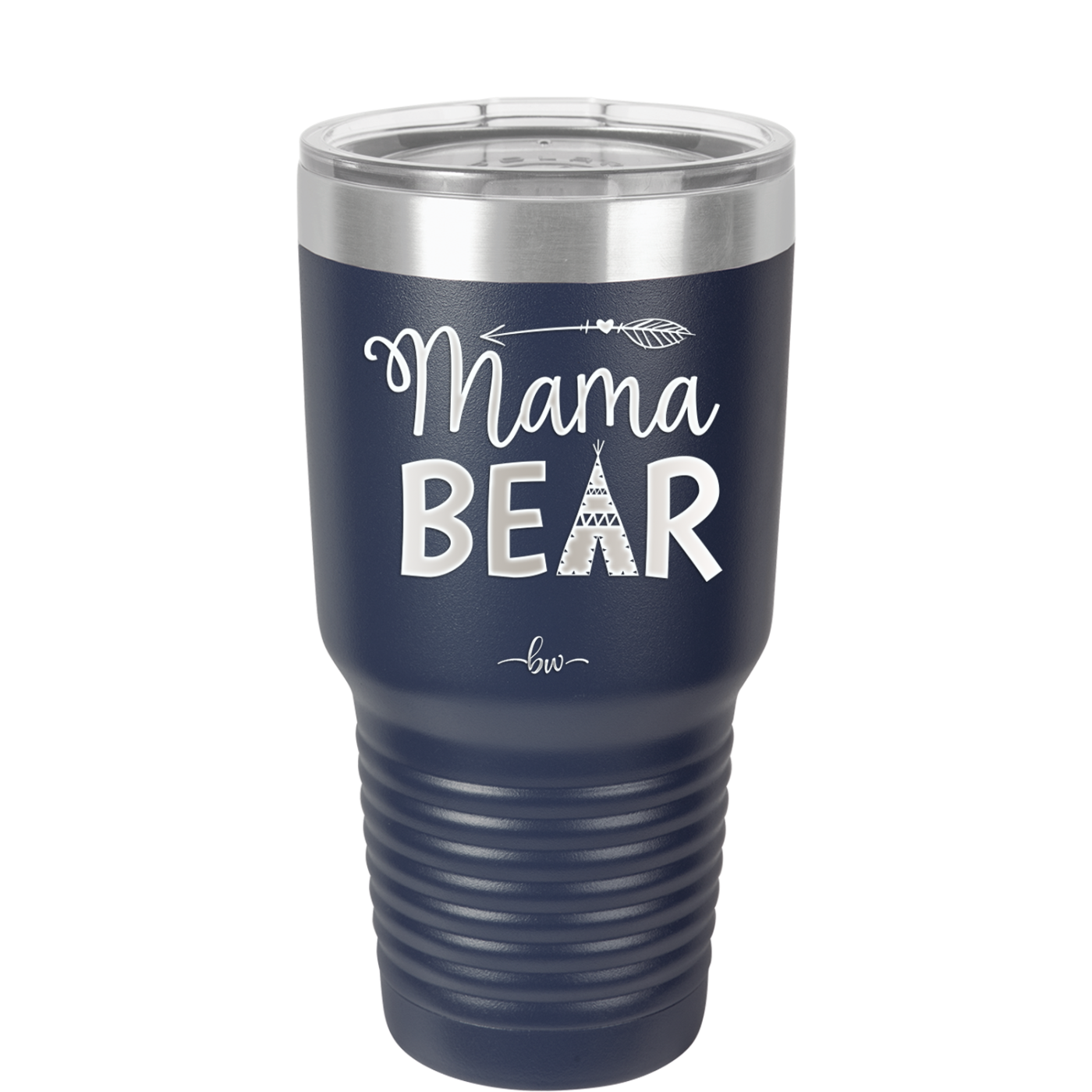 Mama Bear Tent and Arrow - Laser Engraved Stainless Steel Drinkware - 2010 -