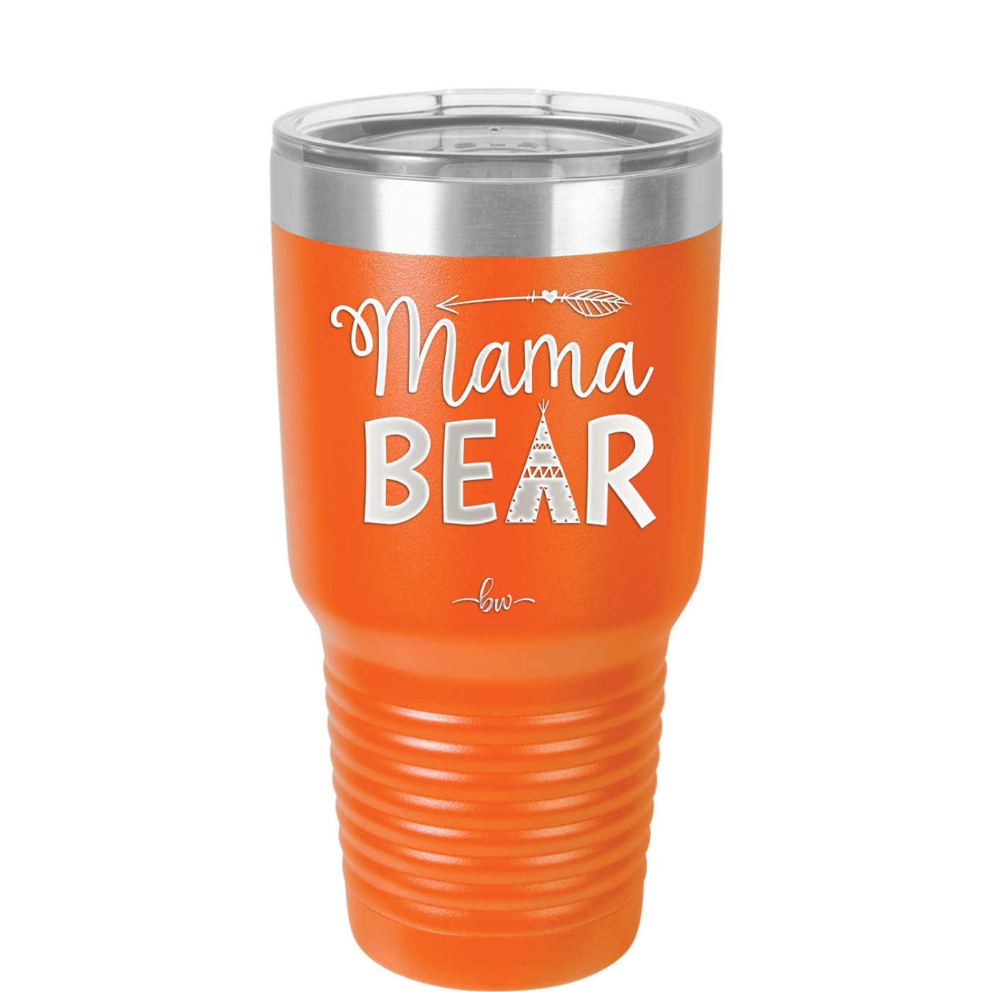 Mama Bear Tent and Arrow - Laser Engraved Stainless Steel Drinkware - 2010 -