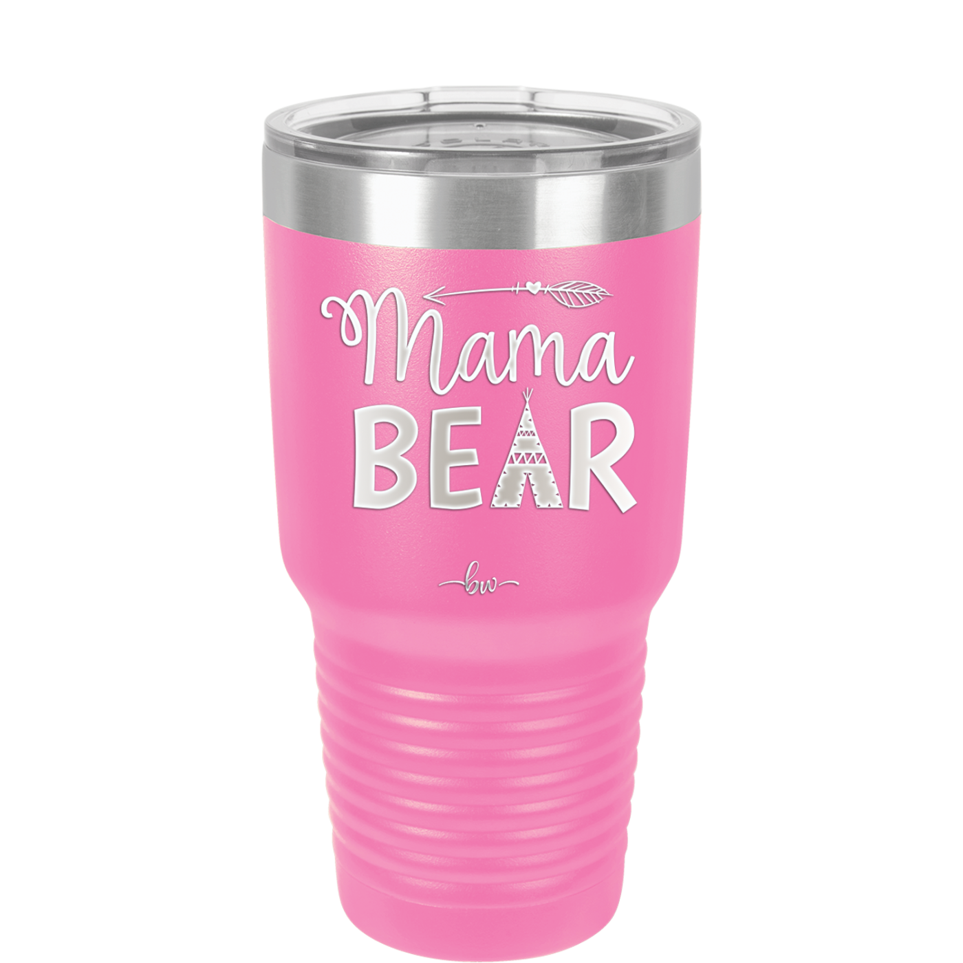 Mama Bear Tent and Arrow - Laser Engraved Stainless Steel Drinkware - 2010 -