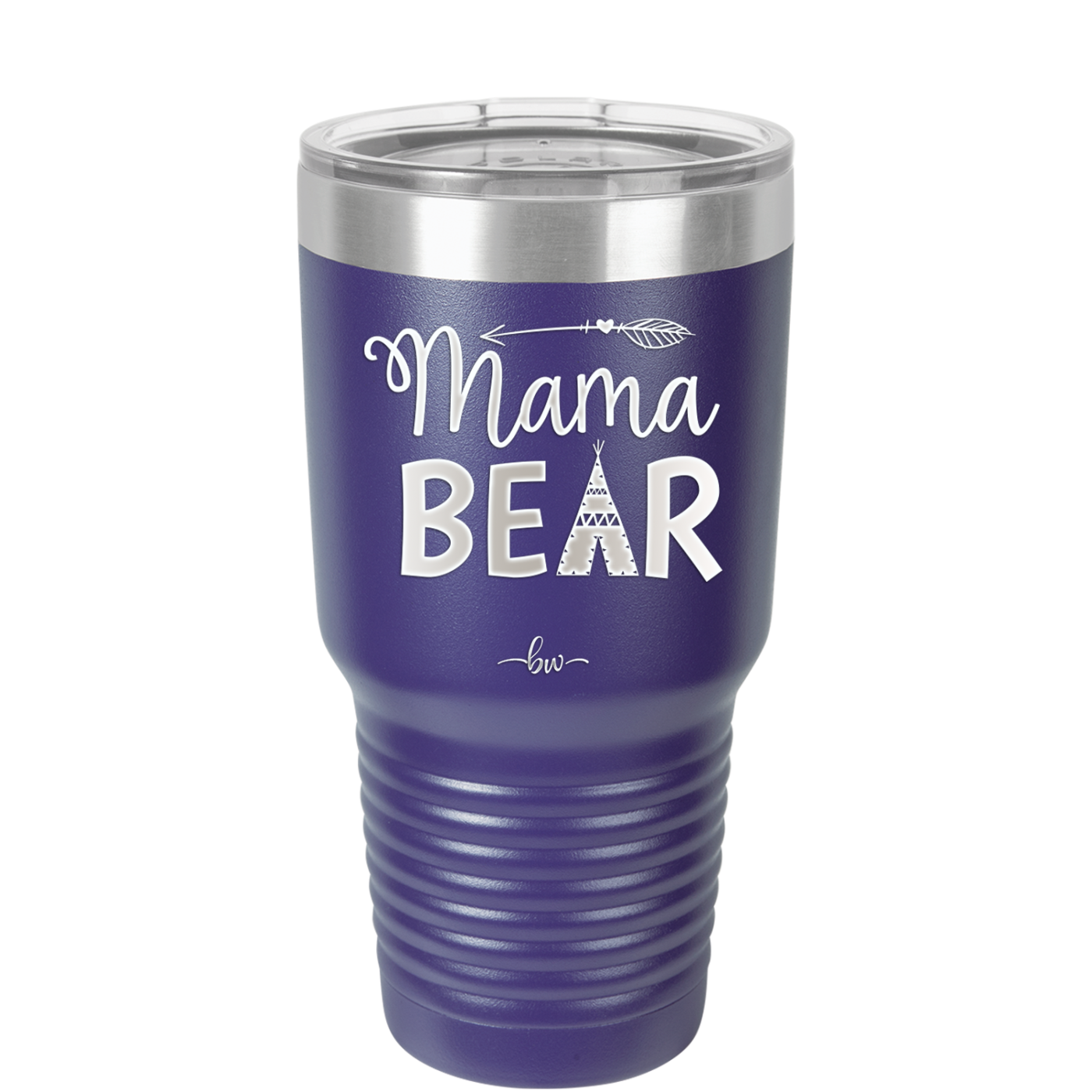 Mama Bear Tent and Arrow - Laser Engraved Stainless Steel Drinkware - 2010 -