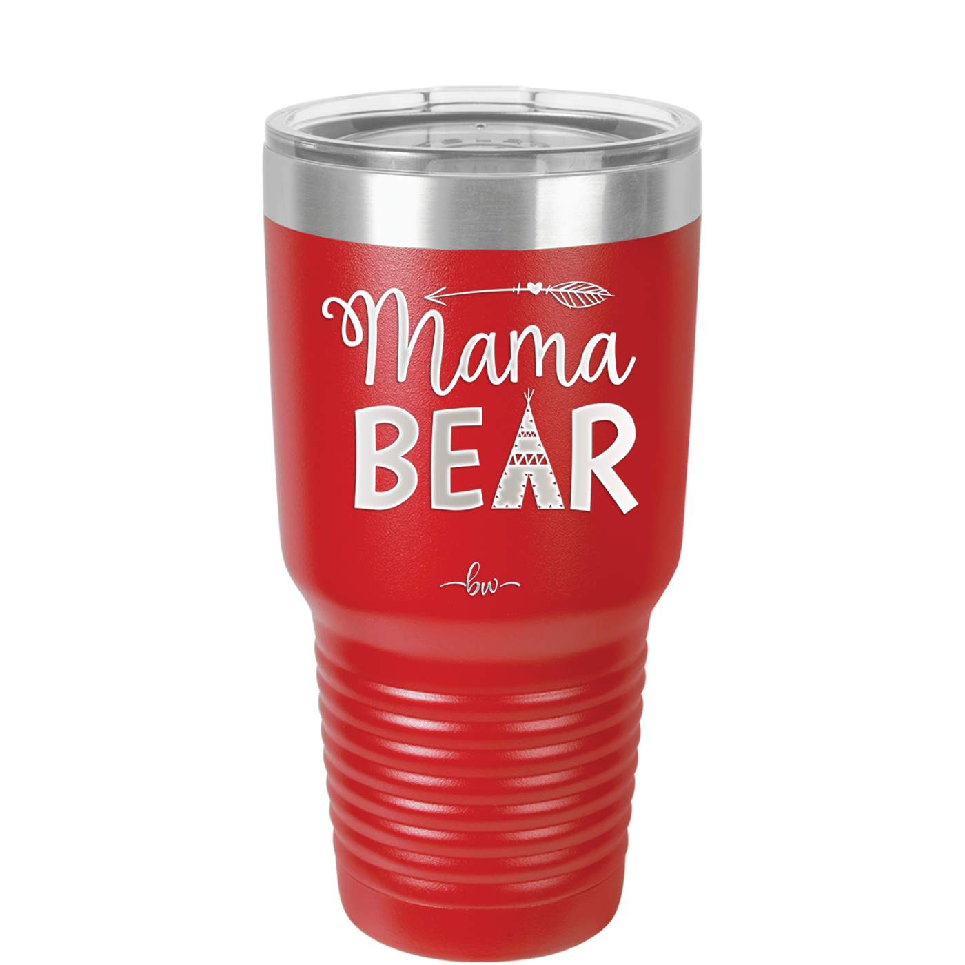 Mama Bear Tent and Arrow - Laser Engraved Stainless Steel Drinkware - 2010 -