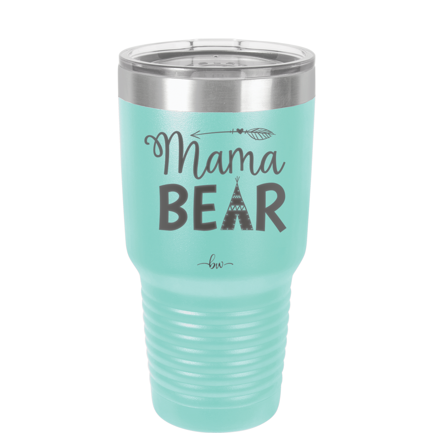 Mama Bear Tent and Arrow - Laser Engraved Stainless Steel Drinkware - 2010 -