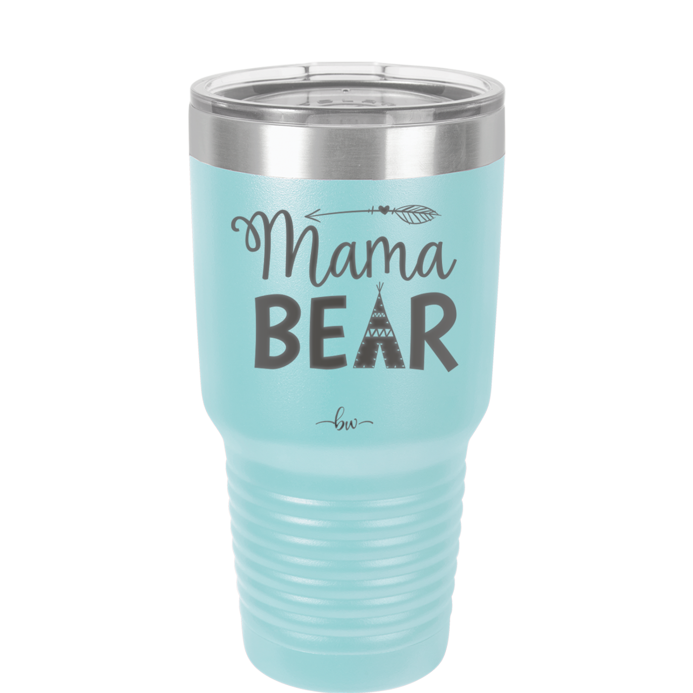 Mama Bear Tent and Arrow - Laser Engraved Stainless Steel Drinkware - 2010 -