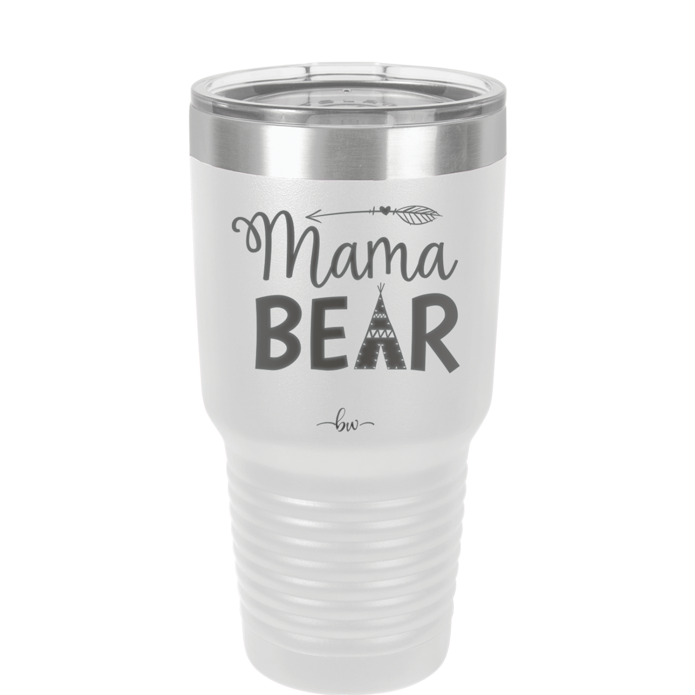 Mama Bear Tent and Arrow - Laser Engraved Stainless Steel Drinkware - 2010 -