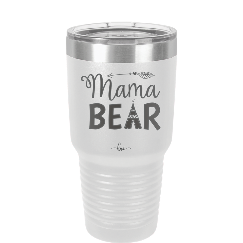 Mama Bear Tent and Arrow - Laser Engraved Stainless Steel Drinkware - 2010 -