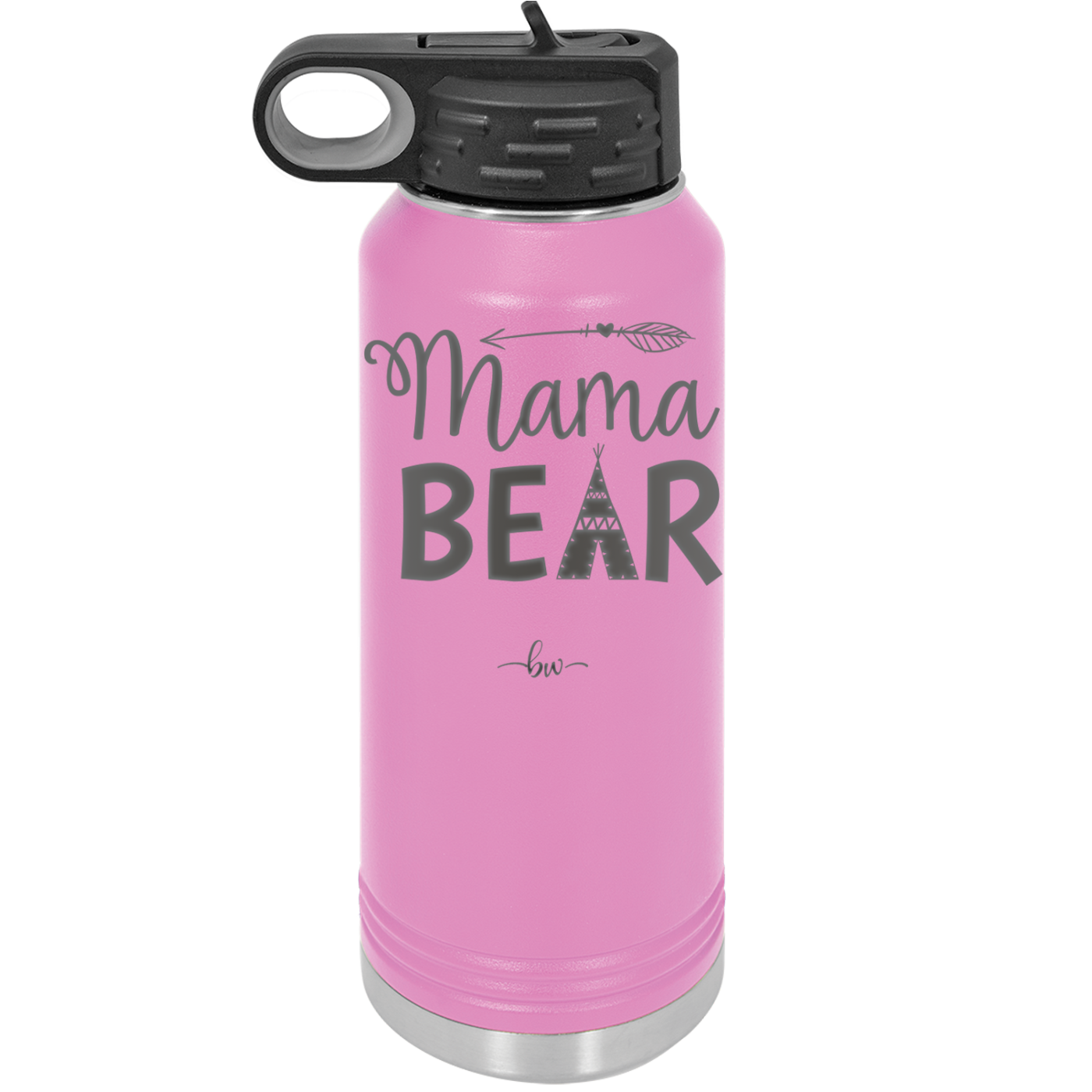 Mama Bear Tent and Arrow - Laser Engraved Stainless Steel Drinkware - 2010 -