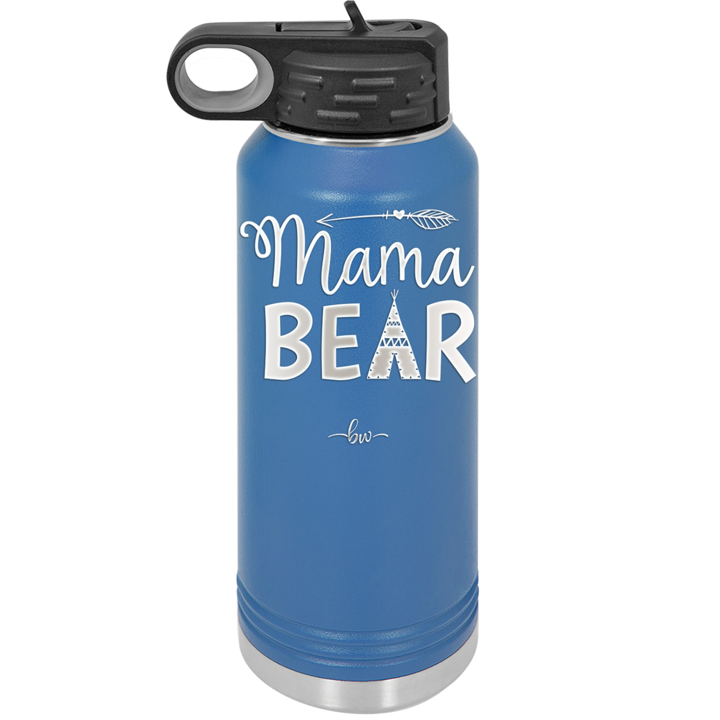 Mama Bear Tent and Arrow - Laser Engraved Stainless Steel Drinkware - 2010 -