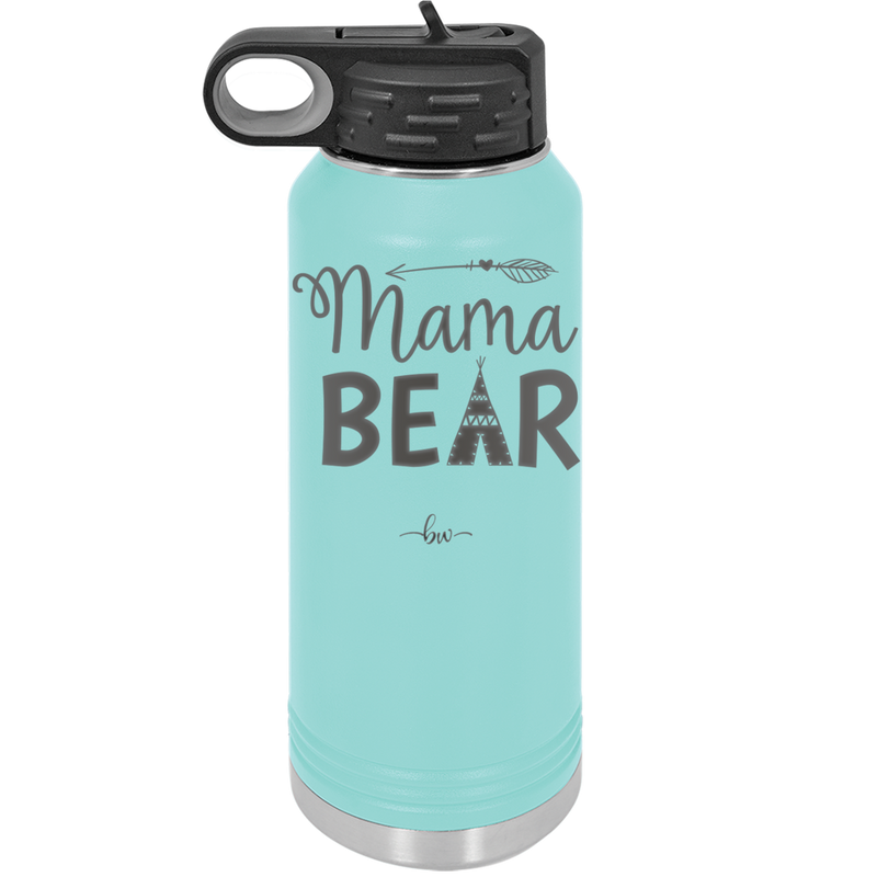 Mama Bear Tent and Arrow - Laser Engraved Stainless Steel Drinkware - 2010 -