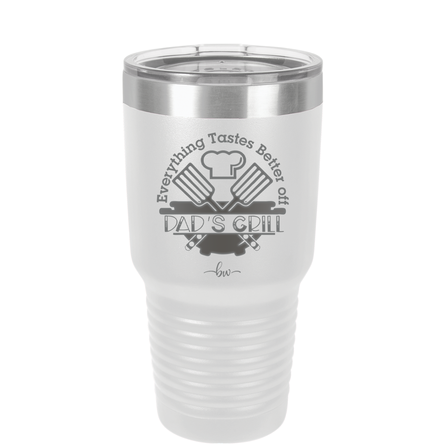 Everything Tastes Better Off Dad's Grill - Laser Engraved Stainless Steel Drinkware - 2043 -