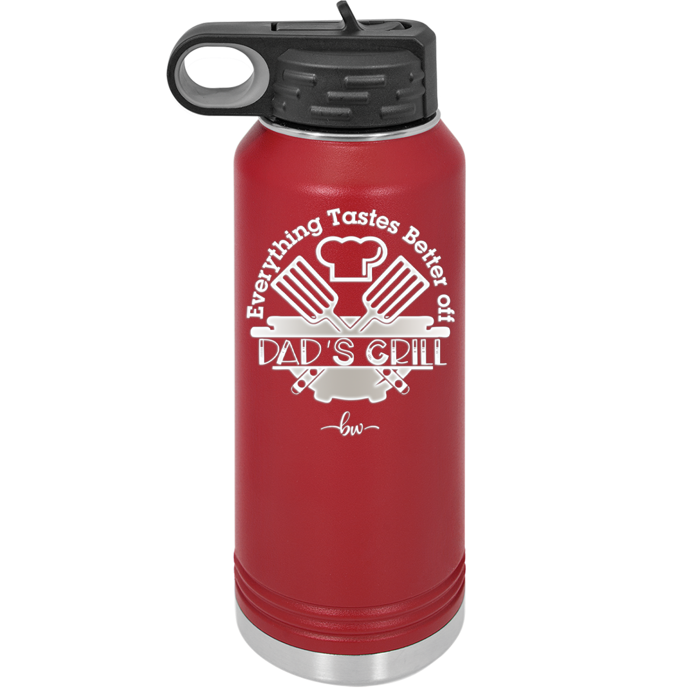 Everything Tastes Better Off Dad's Grill - Laser Engraved Stainless Steel Drinkware - 2043 -