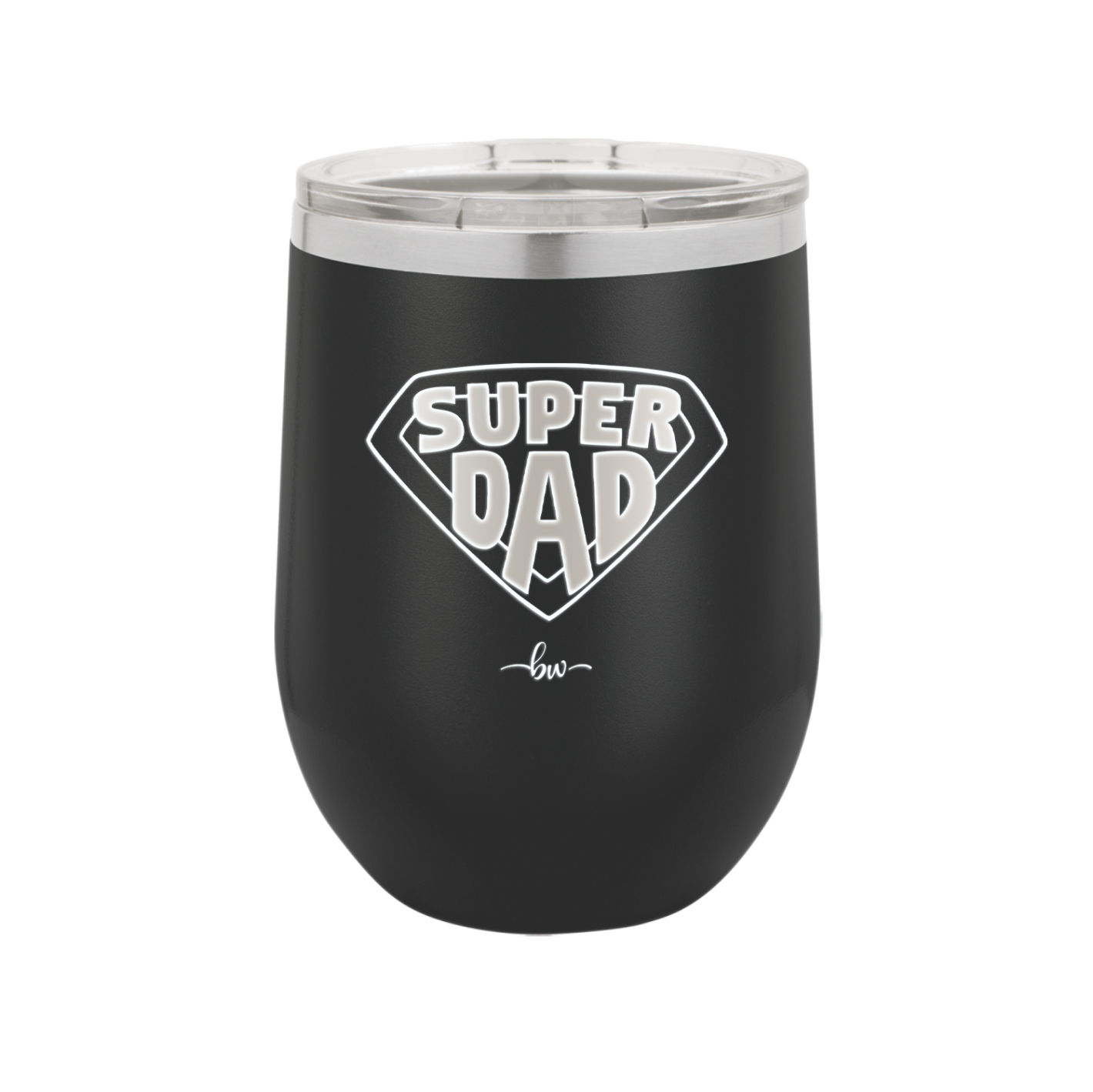 Super Dad with Shield Symbol - Laser Engraved Stainless Steel Drinkware - 2047 -