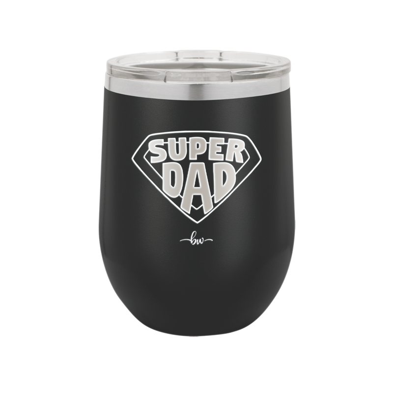 Super Dad with Shield Symbol - Laser Engraved Stainless Steel Drinkware - 2047 -