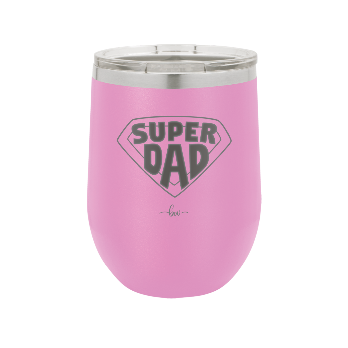 Super Dad with Shield Symbol - Laser Engraved Stainless Steel Drinkware - 2047 -