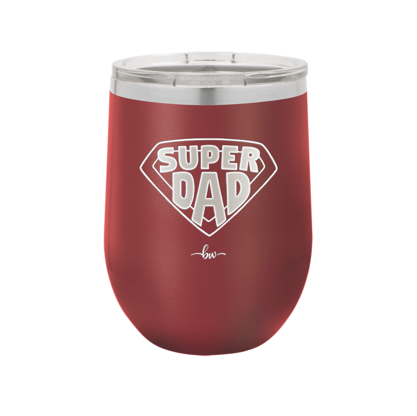 Super Dad with Shield Symbol - Laser Engraved Stainless Steel Drinkware - 2047 -