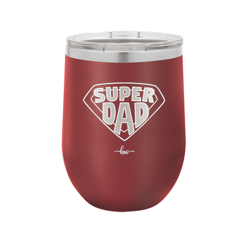 Super Dad with Shield Symbol - Laser Engraved Stainless Steel Drinkware - 2047 -