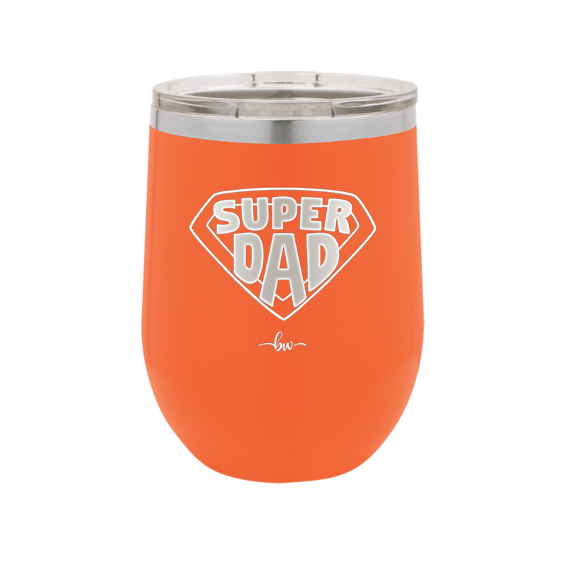 Super Dad with Shield Symbol - Laser Engraved Stainless Steel Drinkware - 2047 -